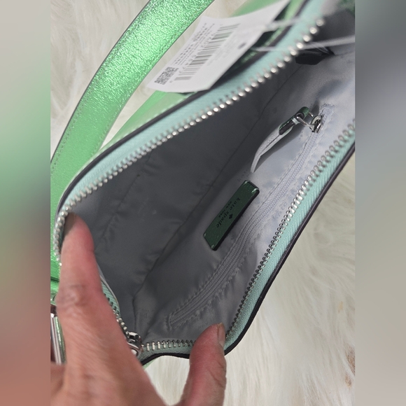 Kate Spade Nina Shoulder Bag Metallic leather Shoulder Bag KI947 - Seawater - Picture 7 of 13